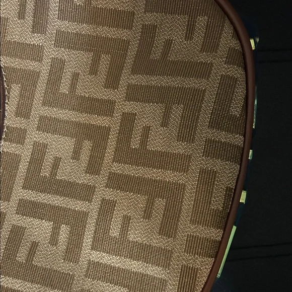 FF Canvas Crescent Shoulder Bag - Picture 4 of 6